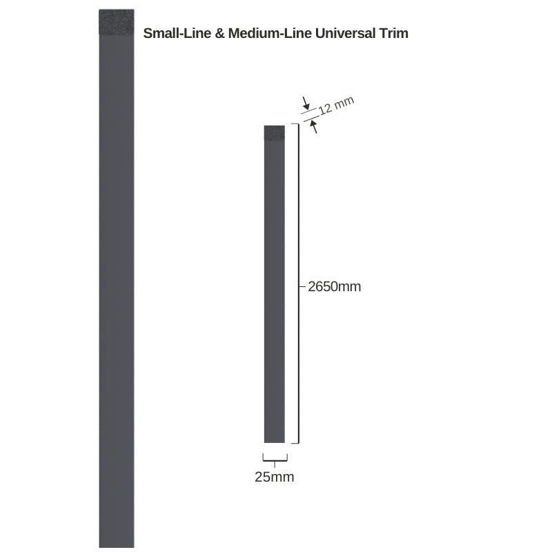 Anthracite Linerio Trim - Universal 2.65M