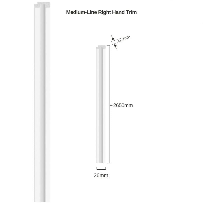 White Linerio Trim - Medium-Line Right Hand Trim