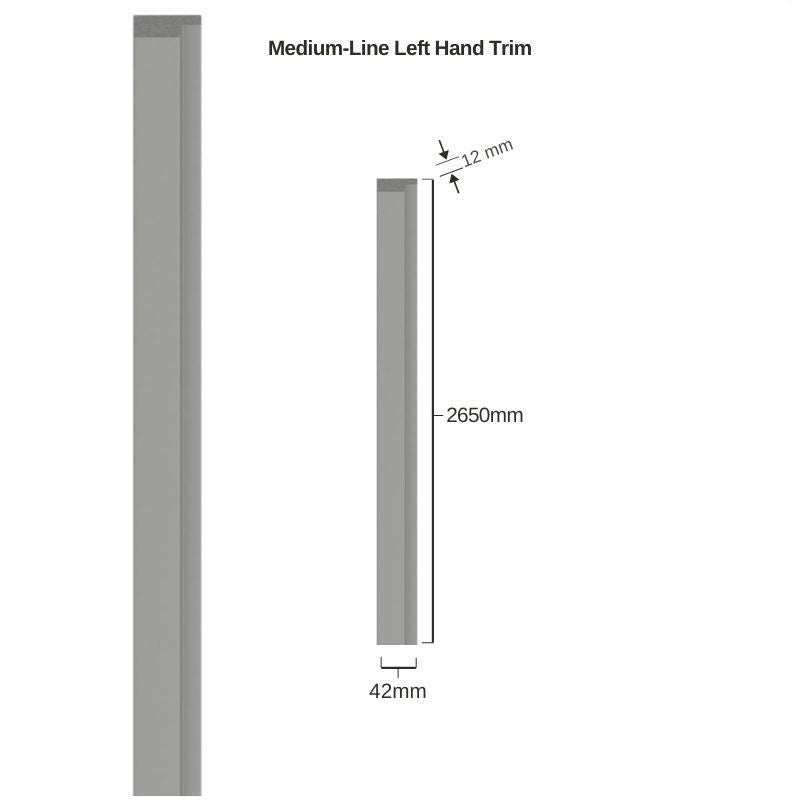 Grey Linerio Trim - Medium-Line Left Hand Trim