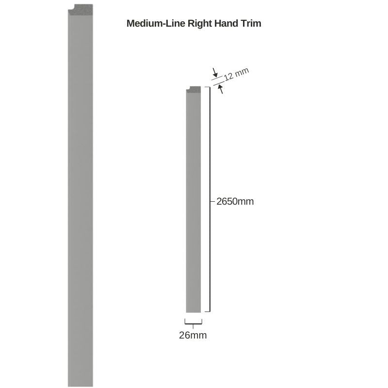 Grey Linerio Trim - Medium-Line Right Hand Trim