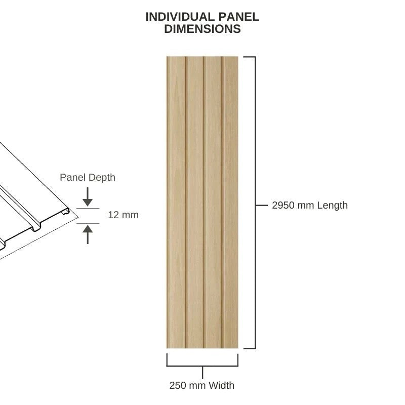 Fronto Slat Wall Panels - Oak 2950mm
